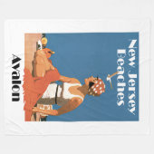New Jersey Beaches ~ Avalon Fleece Deken (Voorkant (Horizontaal))
