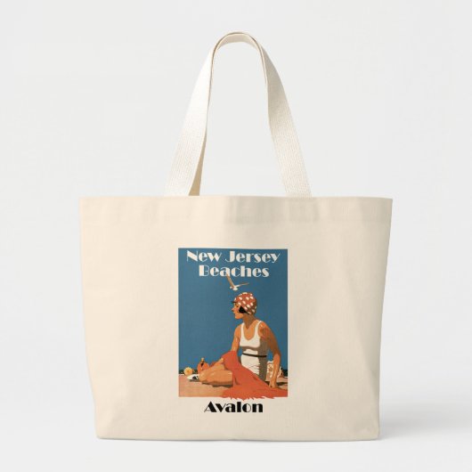 New Jersey Beaches ~ Avalon Grote Tote Bag (Voorkant)