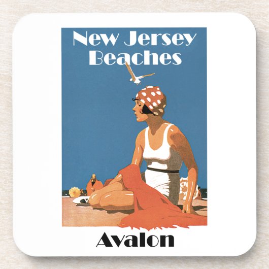 New Jersey Beaches ~ Avalon Onderzetter (Voorkant)