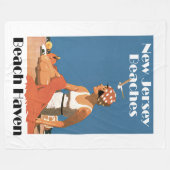 New Jersey Beaches ~ Beach Haven Fleece Deken (Voorkant (Horizontaal))