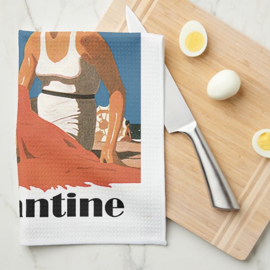 New Jersey Beaches ~Brigantine Theedoek (Quarter Fold)