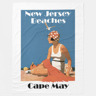 New Jersey Beaches ~ Cape May Fleece Deken