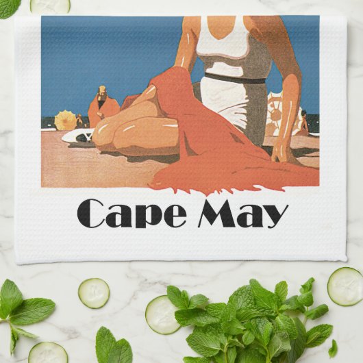 New Jersey Beaches ~ Cape May Theedoek (Gevouwen)