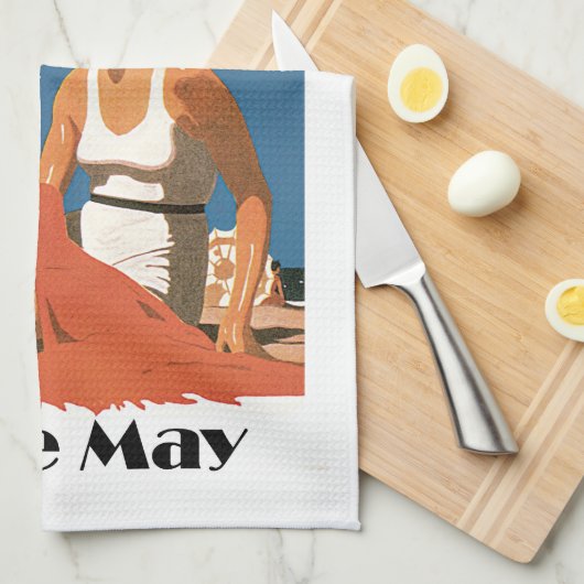 New Jersey Beaches ~ Cape May Theedoek (Quarter Fold)