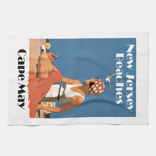 New Jersey Beaches ~ Cape May Theedoek (Horizontaal)