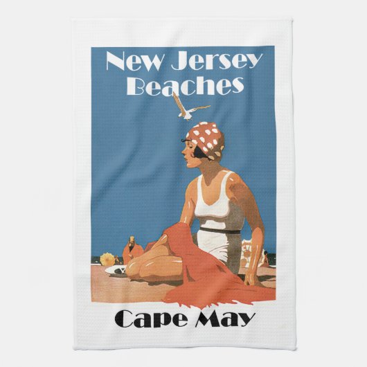 New Jersey Beaches ~ Cape May Theedoek (Verticaal)