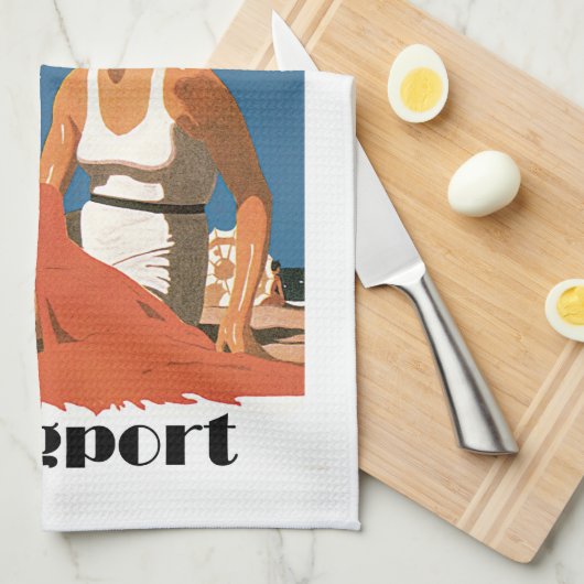 New Jersey Beaches ~ Longport Theedoek (Quarter Fold)