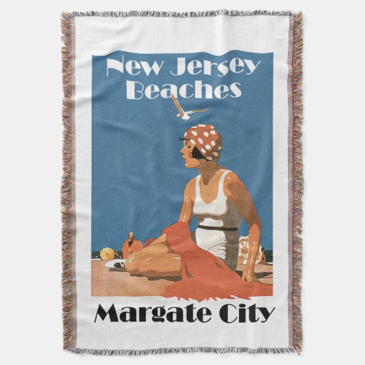 New Jersey Beaches ~ Margate City Deken (Voorkant Verticaal)