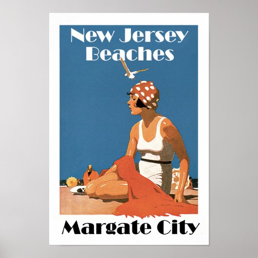 New Jersey Beaches ~ Margate City Poster (Voorkant)