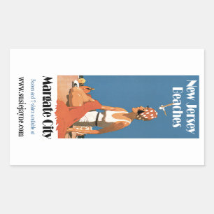 New Jersey Beaches ~ Margate City Rechthoekige Sticker