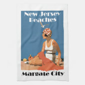 New Jersey Beaches ~ Margate City Theedoek (Verticaal)
