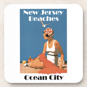 New Jersey Beaches ~ Ocean City Drankjes Onderzetter