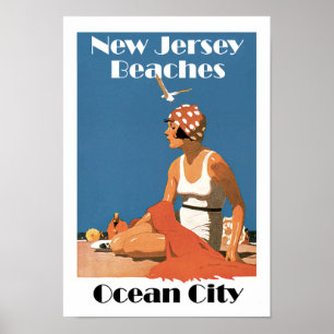 New Jersey Beaches ~ Ocean City Poster