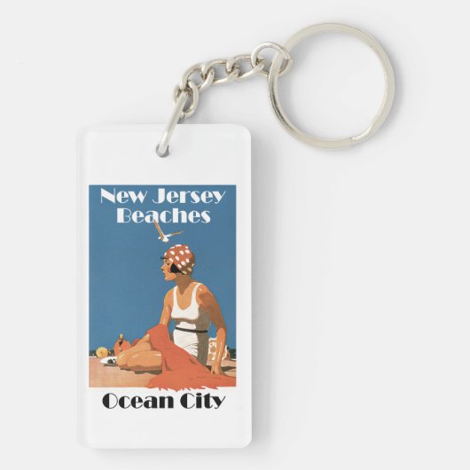 New Jersey Beaches ~ Ocean City Sleutelhanger (achterkant)