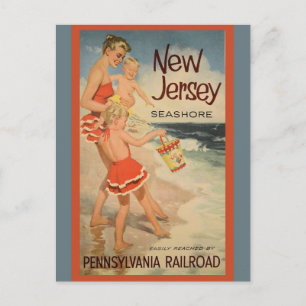  New Jersey Beaches Pennsylvania Railroad Briefkaart