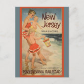 New Jersey Beaches Pennsylvania Railroad Briefkaart (Voorkant)