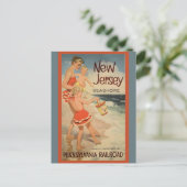  New Jersey Beaches Pennsylvania Railroad Briefkaart (Staand voorkant)
