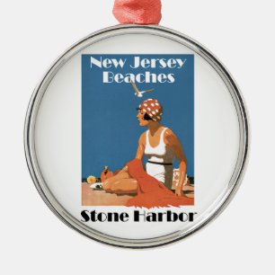 New Jersey Beaches ~ Stone Harbour Metalen Ornament