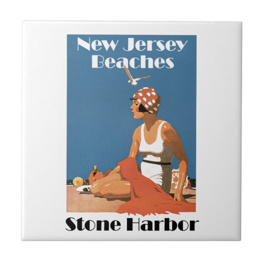 New Jersey Beaches ~ Stone Harbour Tegeltje (Voorkant)