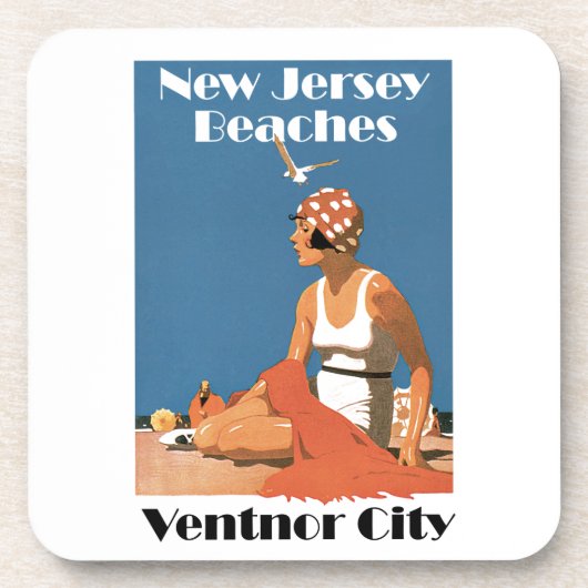 New Jersey Beaches ~ Ventnor City Drankjes Onderzetter (Voorkant)