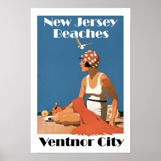 New Jersey Beaches ~ Ventnor City Poster (Voorkant)