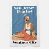 New Jersey Beaches ~ Ventnor City Theedoek (Verticaal)