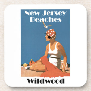 New Jersey Beaches ~ Wildwood Drankjes Onderzetter