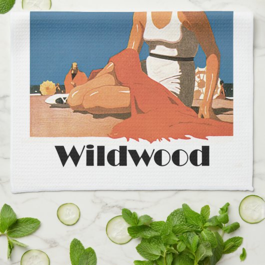 New Jersey Beaches ~ Wildwood Theedoek (Gevouwen)