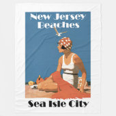 New Jersey Beaches ~ Zee Isle City Fleece Deken (Voorkant)