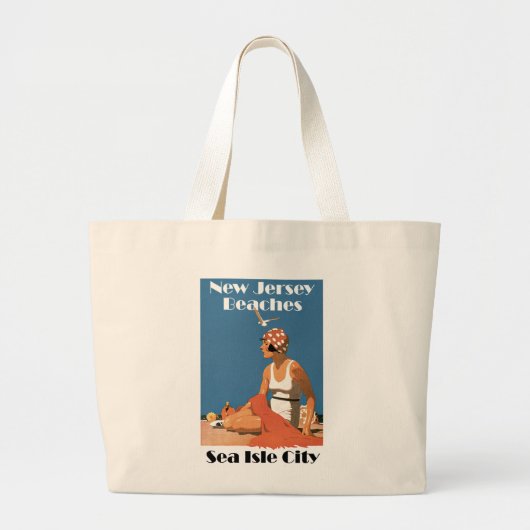 New Jersey Beaches ~Zee Isle City Grote Tote Bag (Voorkant)
