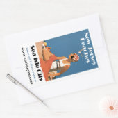 New Jersey Beaches ~ Zee Isle City Rechthoekige Sticker (Envelop)