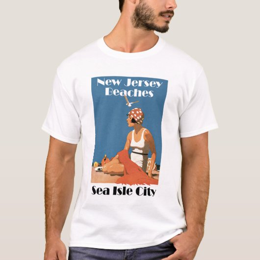 New Jersey Beaches ~ Zee Isle City T-shirt (Voorkant)