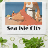 New Jersey Beaches ~ Zee Isle City Theedoek (Gevouwen)
