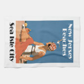 New Jersey Beaches ~ Zee Isle City Theedoek (Horizontaal)