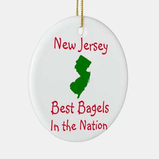 New Jersey Best Bagels Ceramic Ornament (Rechts)