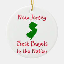 New Jersey Best Bagels Ceramic Ornament