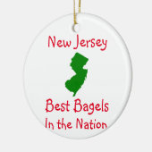 New Jersey Best Bagels Ceramic Ornament (Links)