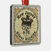 New Jersey Biker  Metalen Ornament (Rechts)