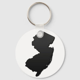 New Jersey Black Outline Sleutelhanger