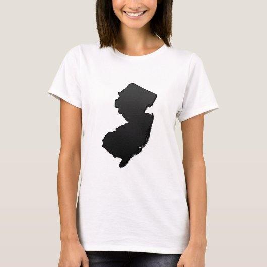 New Jersey Black Outline T-shirt (Voorkant)