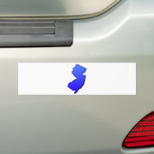 New Jersey Blue Outline Bumpersticker (Op auto)