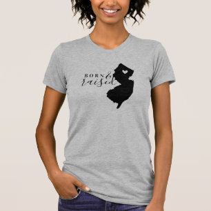 New Jersey Born en Raised State T-shirt