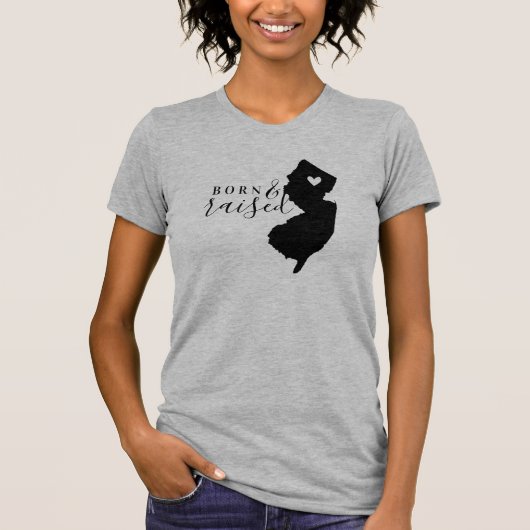 New Jersey Born en Raised State T-shirt (Voorkant)