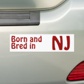 New Jersey Bred (Bumper) Sticker (Op auto)