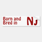New Jersey Bred (Bumper) Sticker (Voorkant)