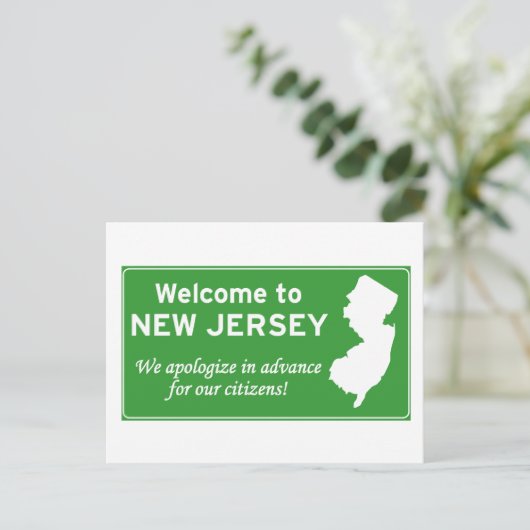 New Jersey Briefkaart (Staand voorkant)