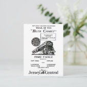 New Jersey Central Blue Comet Train Briefkaart (Staand voorkant)