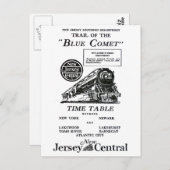 New Jersey Central Blue Comet Train Briefkaart (Voorkant / Achterkant)