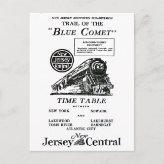 New Jersey Central Blue Comet Train Briefkaart