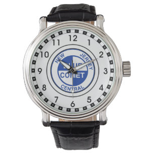 New Jersey Central Blue Comet Train Logo Horloge